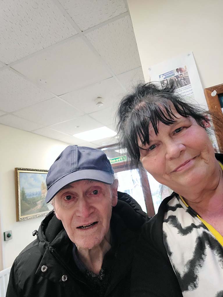 Balmaclellan, Walter and Darren helped to bake some cakes and then delivered them to a local
                        retirement home in the village.