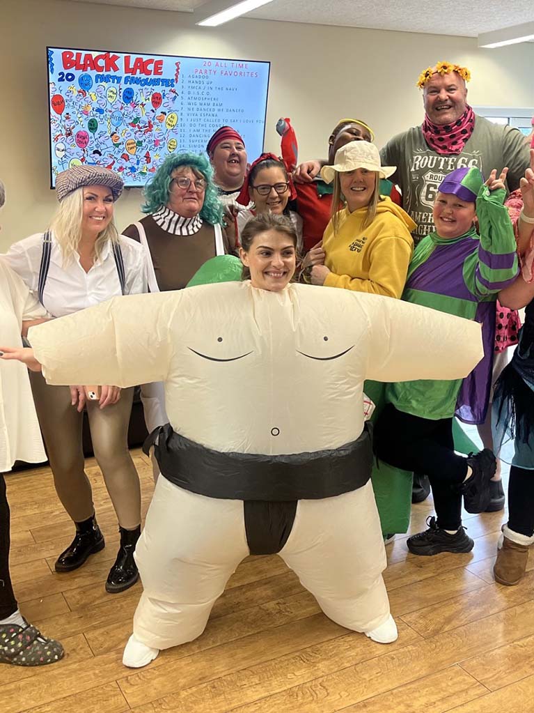 Sandown Road had a fancy dress sports day to raise money for cancer charities.