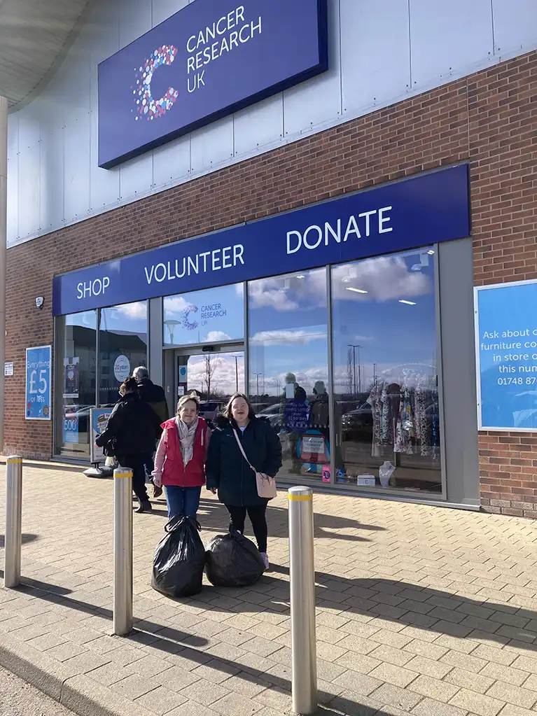 St John’s Terrace, Scorton - Heather and Gillian collected and donated clothing to a charity of their
                            choice.