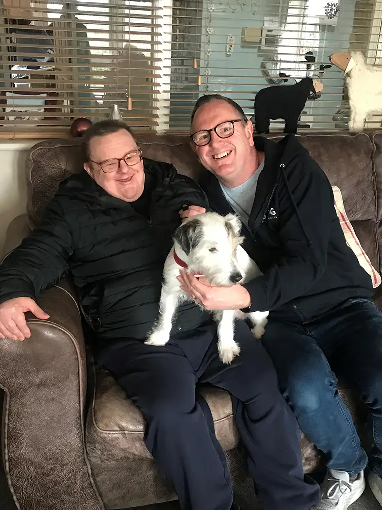 The residents and staff of Brentwood, Leyburn decided to spend their day walking dogs
                            for their neighbours.