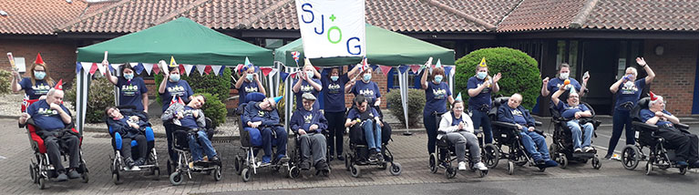 Brentwood - A Group Hug for Steven Allinson who was the recipient of a goody bag