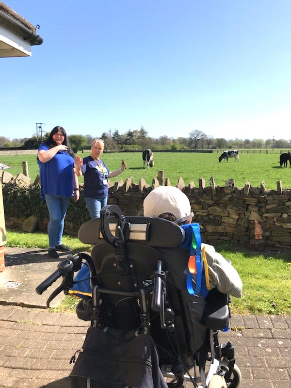 Enjoying the sunshine and wonderful views.