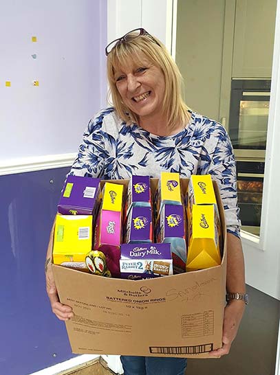 a lovely delivery of Easter eggs from our local pub Owington Farm Pub