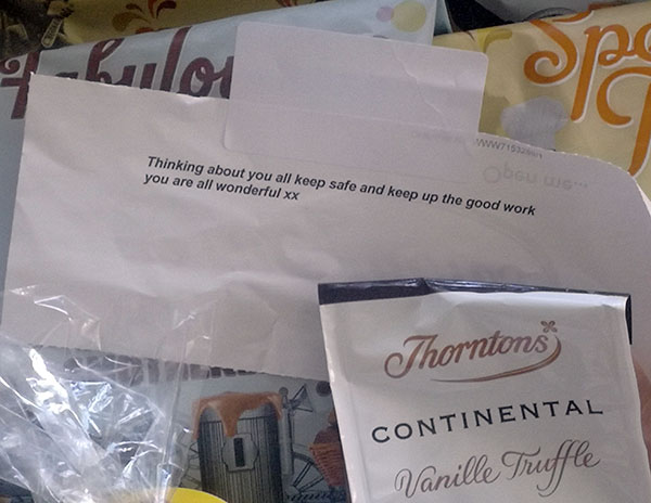 Lindisfarne Court - Received this wonderful gift from Janet Strong, mum of Jack. Thank you!